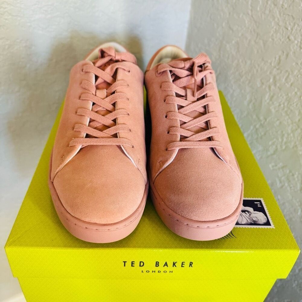 Ted Baker London Aryas Sneaker Leather Tennis Shoe, Size 9.5, Dusty Pink, NWT - Picture 6 of 16